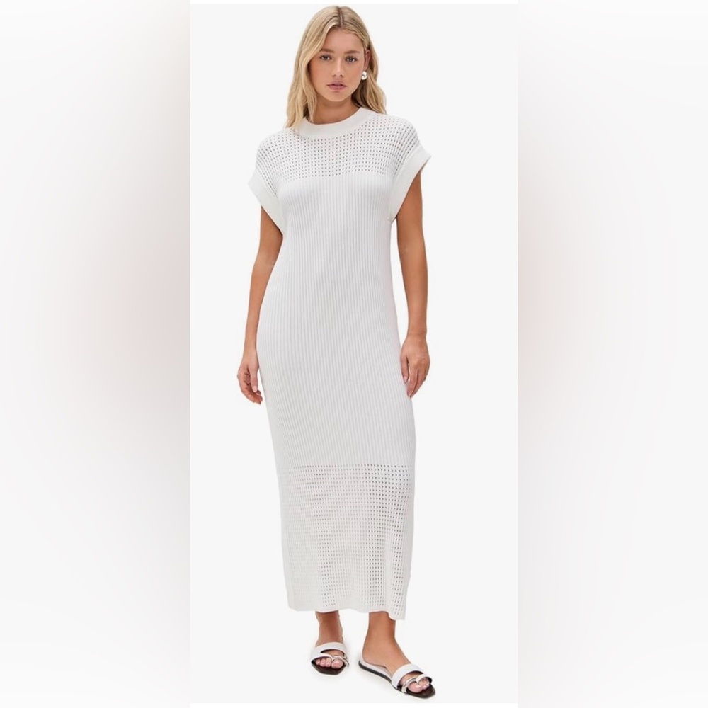 Varley White Knit dress